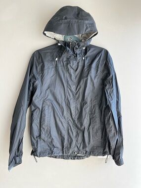 LLBean Women’s XS Hooded Rain Jacket - Charcoal Gray Tek